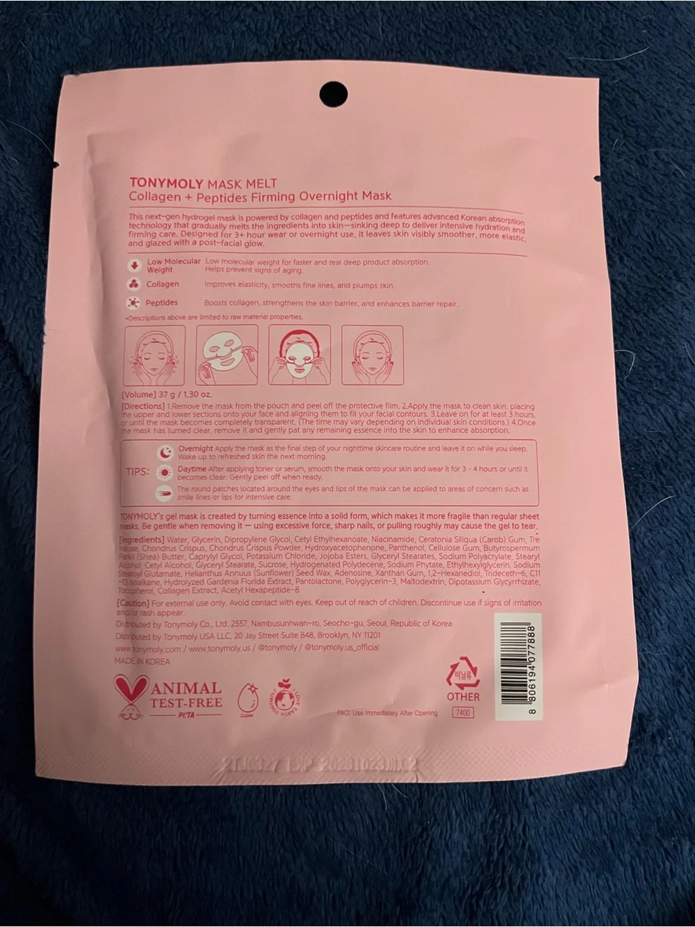 TONYMOLY Mask Melt Brightening & Firming Sheet Masks - Yellow & Pink